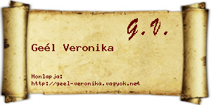Geél Veronika névjegykártya